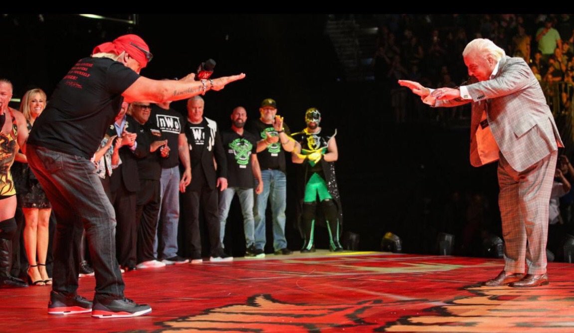 HulkHogan's tweet photo. As I bow down to my Champion. The greatest World Champion of all time brother. HH https://t.co/GPIGnTc2H6