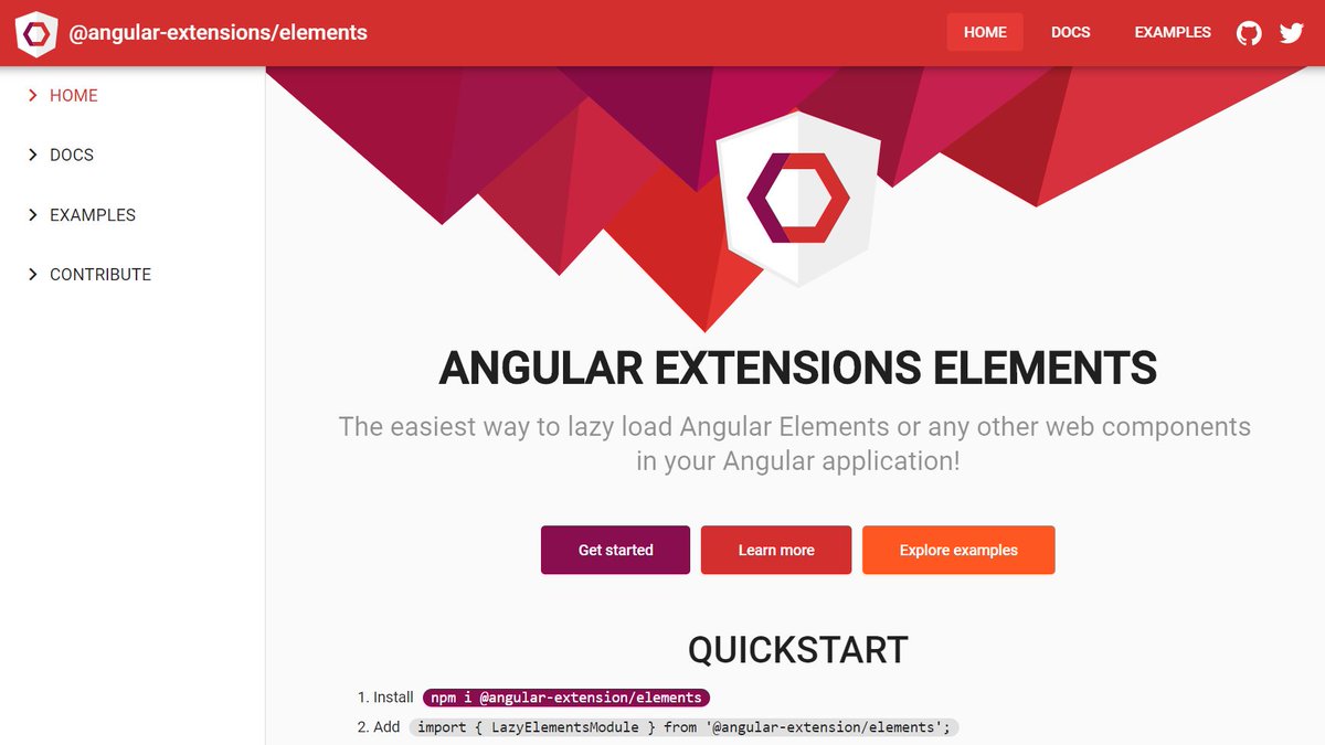 tomastrajan's tweet photo. 📢 Very happy to announce new 🎉🎉🎉
📦 @angular-extensions/elements  🔥💧⛰️💨

The easiest way to lazy load #Angular Elements or any other #webcomponents in your Angular app!

✅ lightweight (1.5kb)
✅ simple API ( single directive)
✅ for Angular 7 &amp; 8

https://t.co/MuTd5f6ier https://t.co/6KftzHV9ch