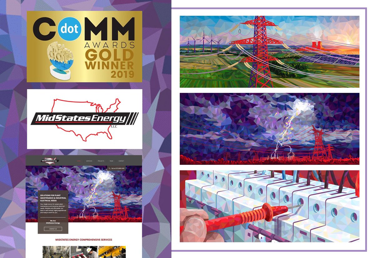 FosterAvenueLLC's tweet image. We won an award! Foster Avenue received a coveted 2019 Gold Award from the international DotComm Awards for illustration work commissioned for our client, MidStates Energy Co., LLC! Thanks to Michael Putman for his outstanding design expertise.
 #awards #dotcomm #dotcommaward