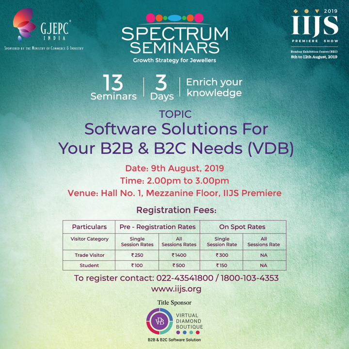 GJEPCIndia's tweet photo. Technology is ever-changing and growing at an exponential pace. Join us to learn about how to adapt to technology in your day to day business needs and thereby grow your profits. Register Now!
#IIJS #IIJSPremiere #SpectrumSeminar #Technology #Business #EnrichYourKnowledge https://t.co/knv4begLwz