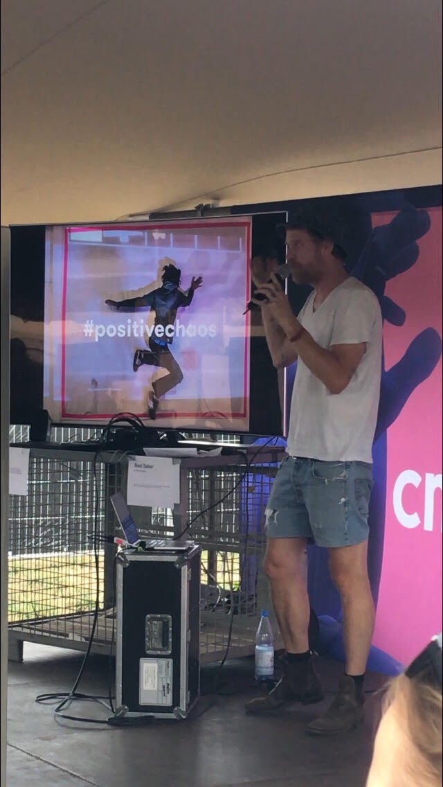ST0RN0's tweet photo. Big thanks to @GyorgyDroste for that epic pic during my best live talk punk performance at @AMazeFest #hypertalks at @meltfestival!  Now documented forever! #Positivechaos #AMaze2019 https://t.co/nijZffETuu