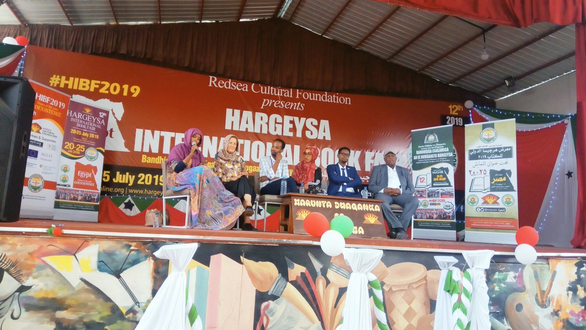 Haajiboss's tweet photo. Panel: The Role of Libraries and Museums in state building . #HIBF2019 #Coexistences @hibf
at @HargeysaCC by @Mustafe_Ahmad https://t.co/8nXAtOXQbl