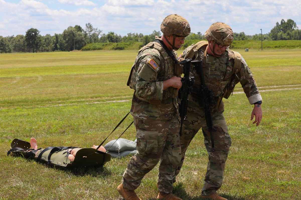 usagfortwalker's tweet photo. @USArmy #EODTOY assessment began July 22 at #fortaphill with a stress shoot where the teams had to run "under fire" to a casualty and transport the casualty back to an extraction point. #CASCOM https://t.co/rX37c9RcXt