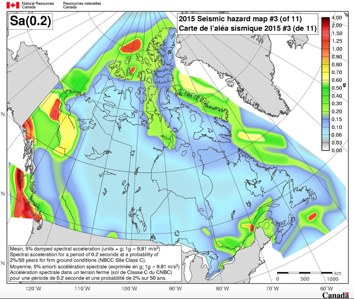 Earthquake research (including studies of past and present earthquakes) provides the key input for earthquake hazard models. In #Canada, earthquake hazard has been used in national building codes since 1953 (updated in 1970, 1985, 2005 and 2015).
earthquakescanada.nrcan.gc.ca/hazard-alea/in…
#NRCanSci