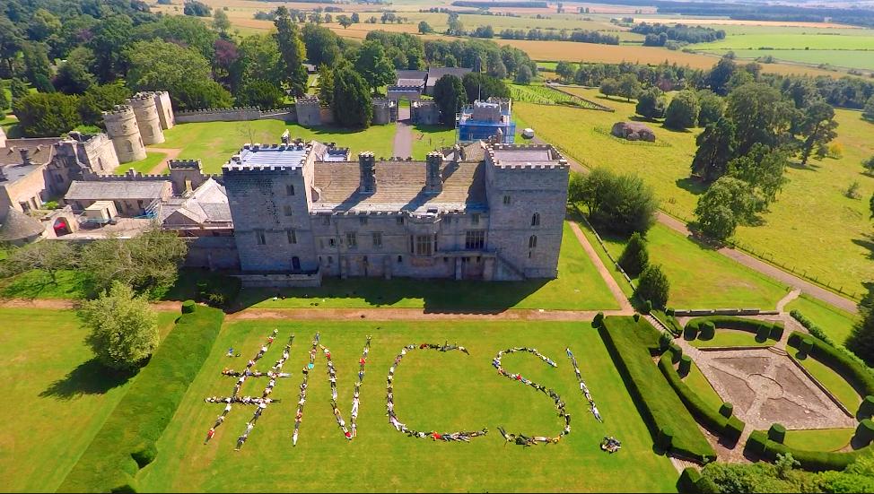 Safercommunitie's tweet photo. NCS Ford Castle Summer 2019 π 120 young people + staff take the challenge to produce a stunning picture which involves writing #NCS #ncsstockton #ncsdarlington #ncsmiddlesbrough #ncshartlepool #sitvmedia ππ #ncspicturechallenge https://t.co/xNIdbae2VW