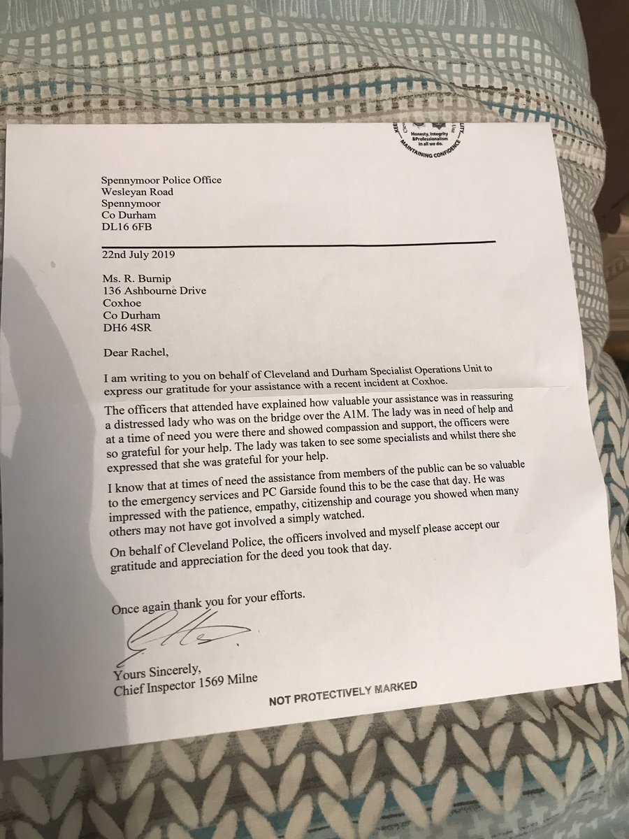 How nice to receive this letter from the police this morning 🥰 Feeling very proud 🤩 #MentalHealthMatters #MentalHealthAwareness #FeelingProud