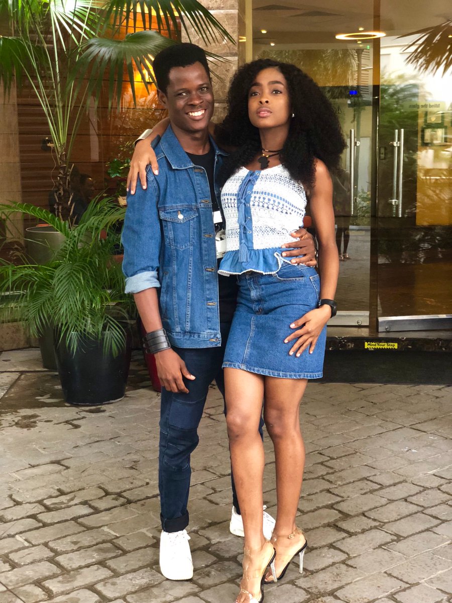 rubyakubueze_'s tweet photo. Had a bitch stole my look๐ฑ moment with
@TomiwaTegbe
yesterday at the Cast announcement. Can you guess who stole whose look?๐๐ I say he did. Crucify!!!!!!!๐๐ #mtvshuganaijacastreveal
#mtvshuganaija4 #black #african #mealnin #rubytherising #francesisback ๐ธ
@SharonJatto https://t.co/A74UKmIqTB