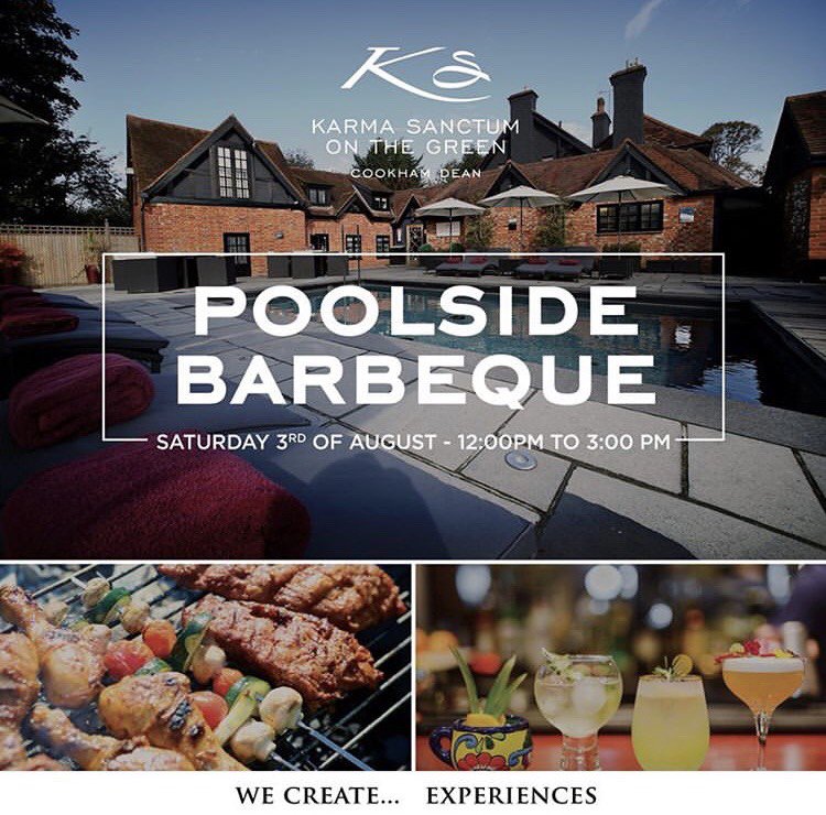 Evvnt's tweet photo. Donโt miss out on @karmasanctumldn poolside barbecue this summer! Thank you Karma Sanctum on the Green for using @evvnt to promote your events
#evvnt #eventprofs #marketing #event #events #eventmarketing #thingstodo #countryside #pool #bbq #karmahotel #poolsidebbq https://t.co/zM0mZqeLsG
