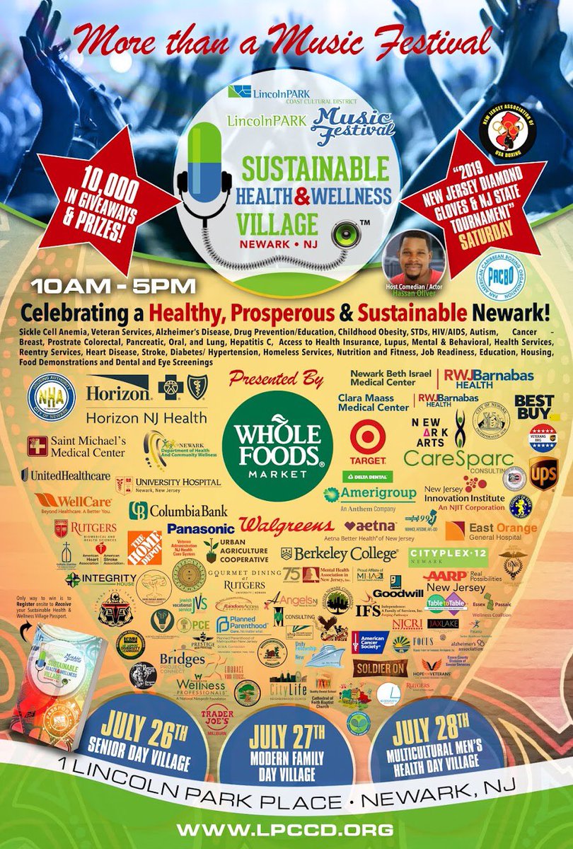 GatewayAffairs's tweet photo. #LincolnPark #Music #Festival thanks all the amazing @lpccd 2019 partners! #ThankYou @PanasonicUSA @RWJBarnabas @HorizonBCBSNJ @WholeFoods @newark_arts @cityplex12 @Rutgers_Newark @CityofNewarkNJ + many more! #LPMF #Newark #NJ #Arts #Health #Wellness https://t.co/hvIVhnFPrN