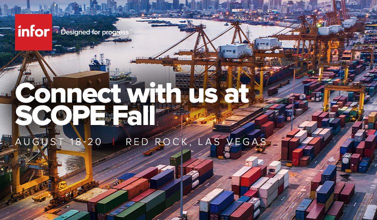 InforSCM's tweet photo. Connect with us at SCOPE Fall, the leading supply chain summit! https://t.co/iU6Y24fuSn https://t.co/rVmEEURbCT