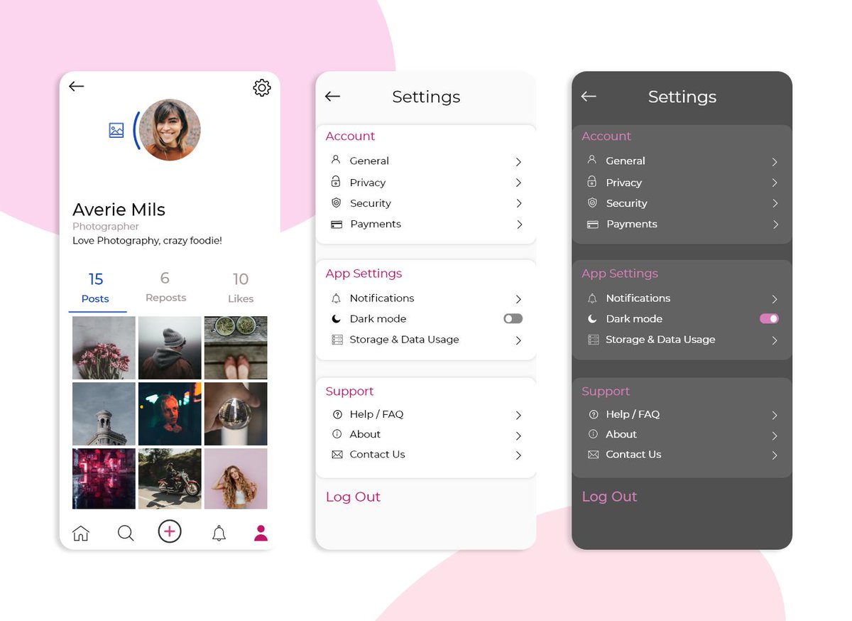 disha_sanjay_'s tweet photo. Day 07/100 - Design a settings screen. I created a user profile settings design for the user profile i created on day 06. https://t.co/otXiaLqNn7