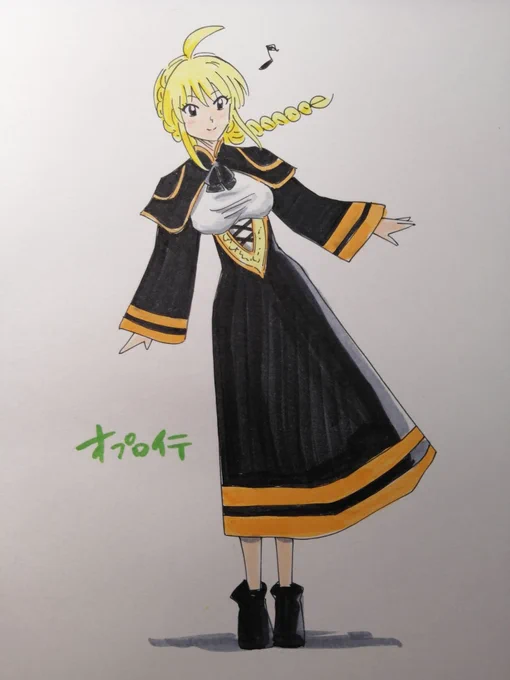 たくさん質問がきていた、オプロイテとナタリーちゃんの服装の色です!質問してくれた方、ありがとうございます!!どちらも少しの登場の衣装ですが興味をもって頂いてとても嬉しいです✨

レノの色の質問もよくもらいます。来月のカラーページにちらっと載りますよ! 
