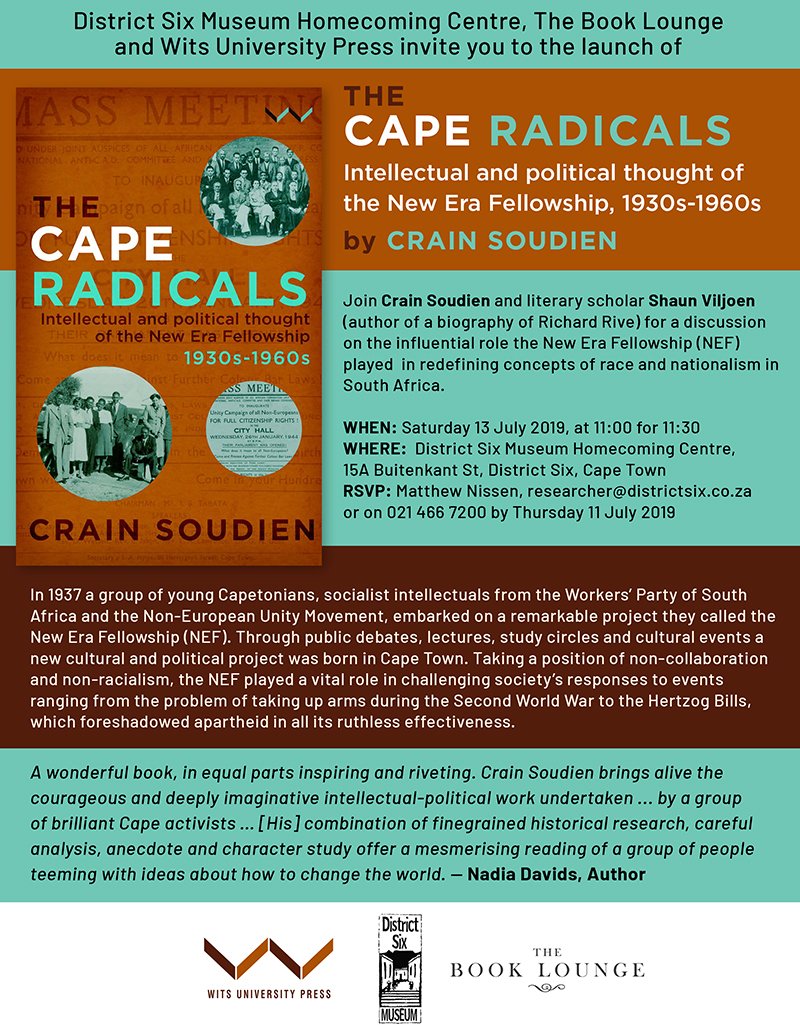 HSRCza's tweet photo. Book launch: The Cape Radicals: Remembering South Africa's early thinkers who saw through racial ideology @AnzTeagle reports on the launch event https://t.co/2Fd35f7oSk https://t.co/duVkm3jgKd