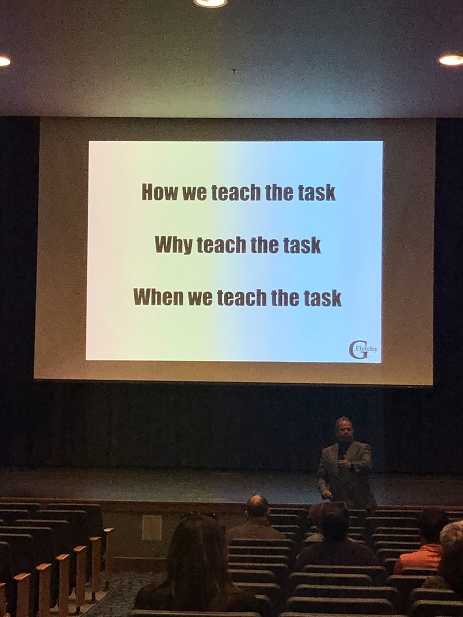 PrincipalBlythe's tweet photo. “We, as teachers, must go through productive struggle prior to facilitating productive struggle with our students.” -@gfletchy #RigorWeek19 https://t.co/Hj0dWSiWm4
