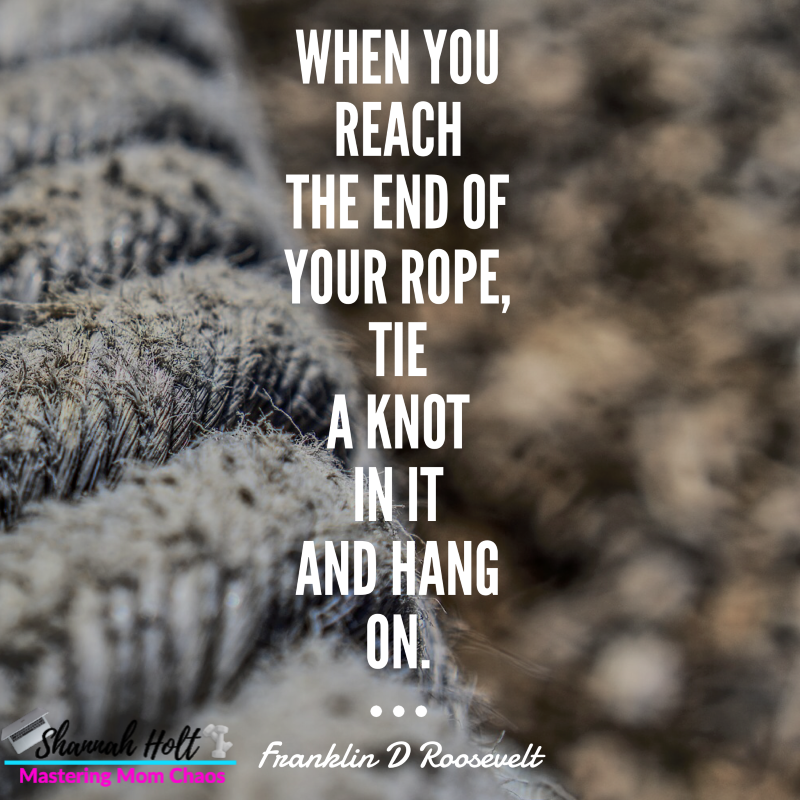Shannah_Holt's tweet image. Tie a knot and HOLD ON! Things will get better but don't give up!! 
.
.
#morningmessage #levelheaded #keepgoing #lifelessons