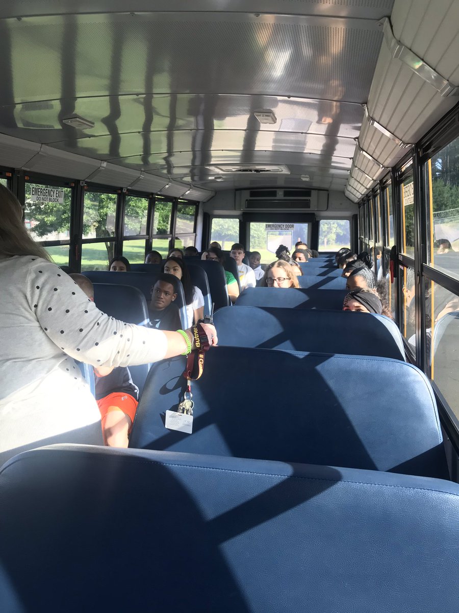 mathteachholbs's tweet photo. Practicing bus safety! So proud of my homeroom’s behavior! #GoBSMS https://t.co/qHLUgKQMQF