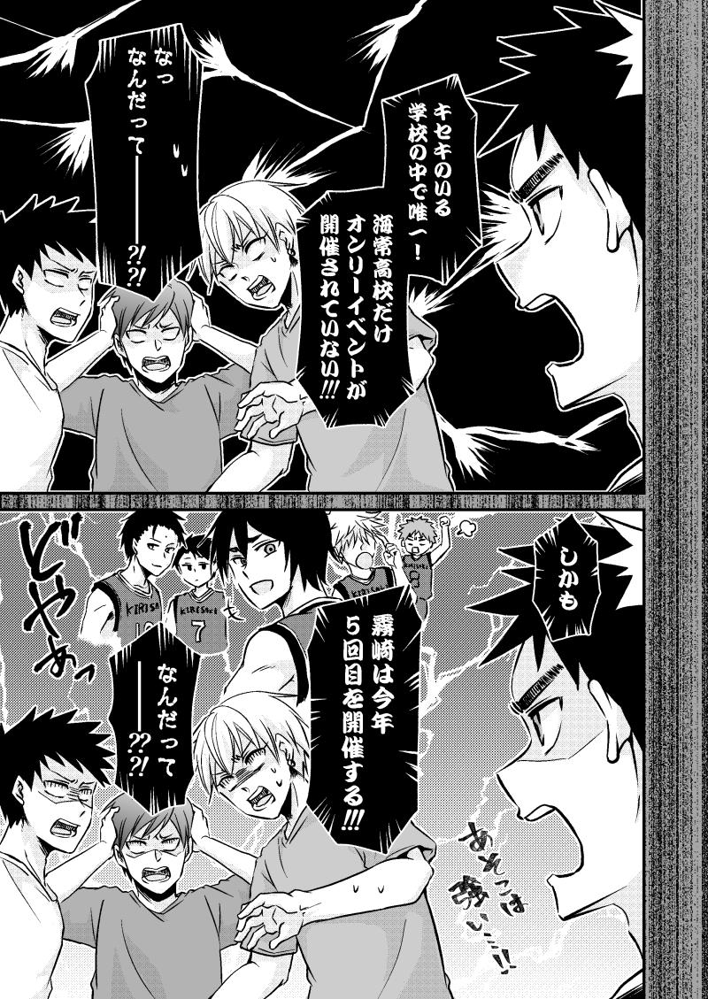 キ傘5の新刊です・・・!海常ギャグ本です・・・!!
黄笠要素なんてなかったんや・・・

海常オンリー前に出したかったネタ。
海常いっぱい描けて楽しかった・・・! 