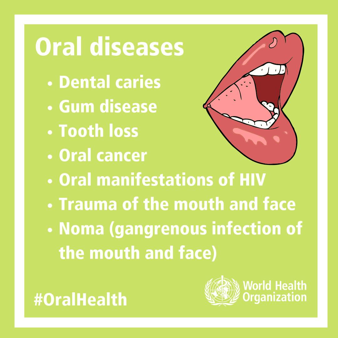 Oral diseases affect 1 in 2 people in the world.
Untreated 🦷 decay - the most common disease of mankind bit.ly/2Gsj3Pu

#OralHealth
#GlobalOralHealth