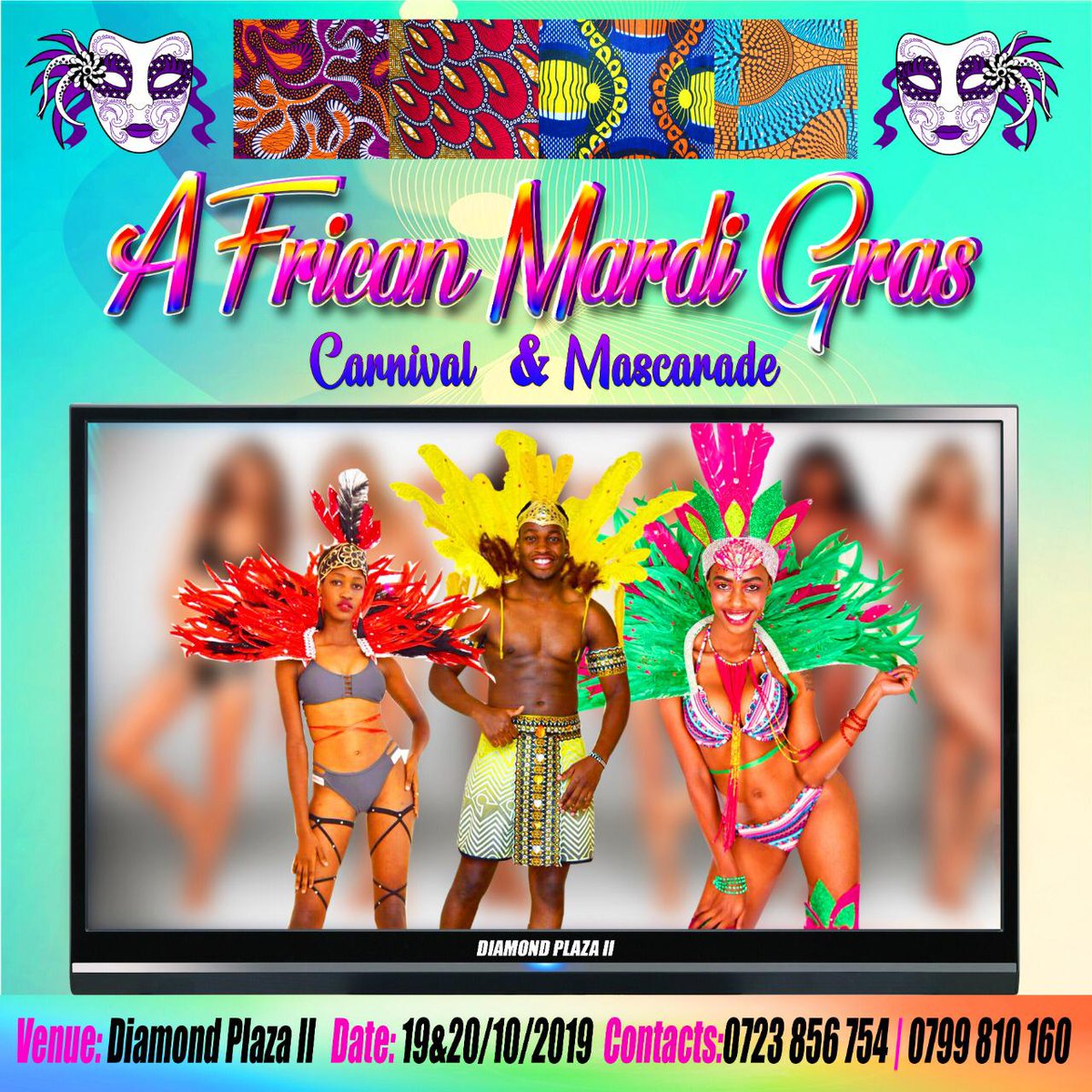 KeSphere's tweet photo. Who's ready for this? Biggest show in Kenya coming your way in October 19th and 20th. #africamardigras #sphereke #modelling #highfashion https://t.co/MqoJX1Qs3b