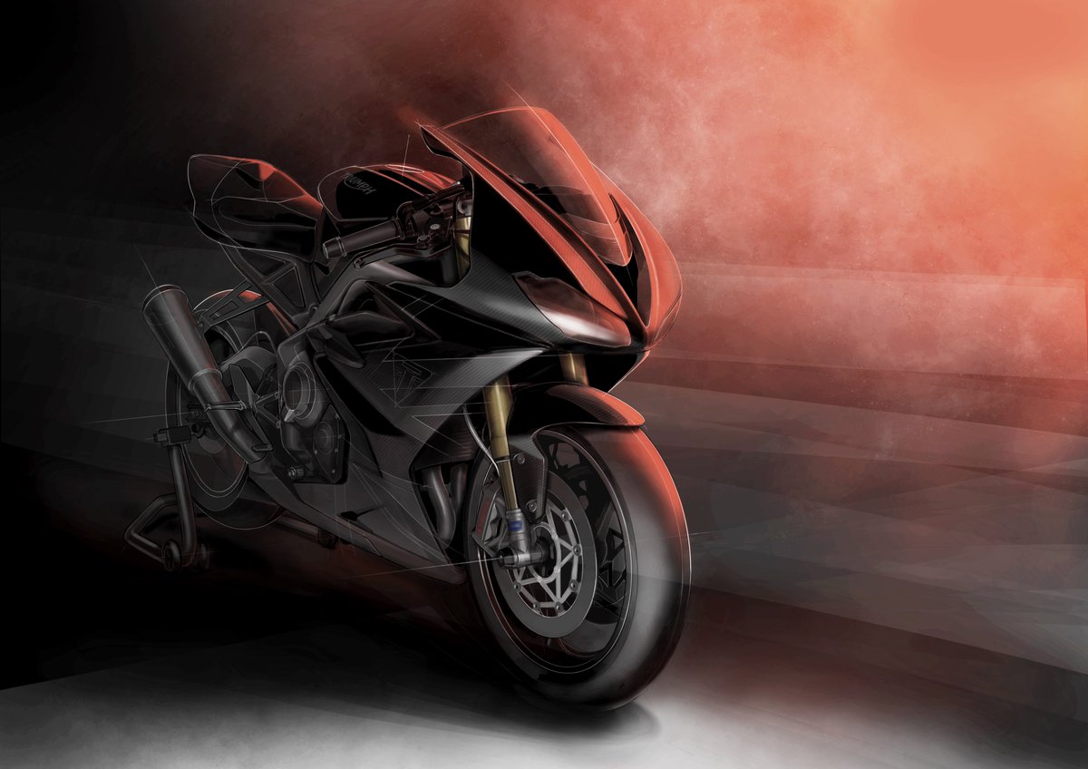fortyfourteeth's tweet image. As we discussed last week in the live stream, the Triumph Daytona 765 is happening, and will be revealed at the British MotoGP at Silverstone. There's a limited edition run of 765 units - they've probably sold out already 🇬🇧