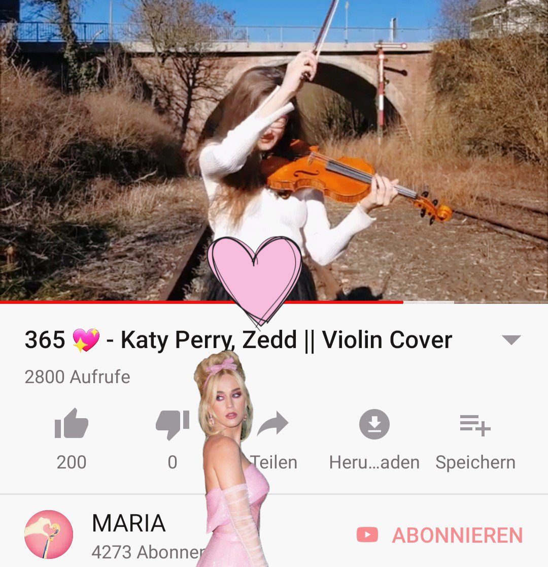 marialmusic's tweet photo. Omg, this has ZERO thumbs down!!! 😱😱😱 @katyperry I mean you may never see this but who knows ✨🔮
#katyperry #katyperrycover #katyperry365 #365cover #violin #violincover https://t.co/5dMfVPcpgI