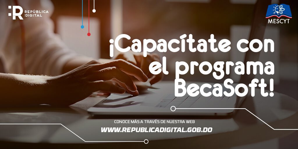 RepDigitalDO's tweet photo. ¿Aún no aplicas al programa #BecaSoft? ¡No dejes que se acabe el tiempo! Extendimos el plazo hasta el próximo 31 de julio. Ingresa a nuestro portal web para que conozcas el listado de ofertas, requisitos y pasos para la solicitud.
#RepúblicaDigital
#RepúblicaDigitalEsEducación https://t.co/dLdVUceiYm