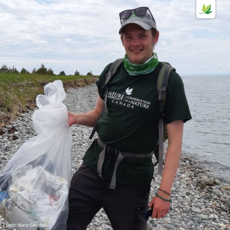 NCC_CNC's tweet photo. NL #conservationintern Dylan Mahon has been busy monitoring nature reserves and running #conservationvolunteers events, from bird surveys to beach clean ups! We couldn’t accomplish this important stewardship work without @HuskyEnergy’s support of our intern program! #NCCinterns https://t.co/M3FkfIrTie