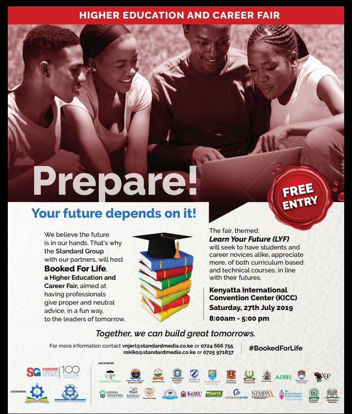 Janeshena's tweet photo. Join us on Saturday 274th July at KICC for the Standard Media Group Career Fair. @Colinsowino @KiprotichEdwinK @KijuguKe https://t.co/sytkSQUANN
