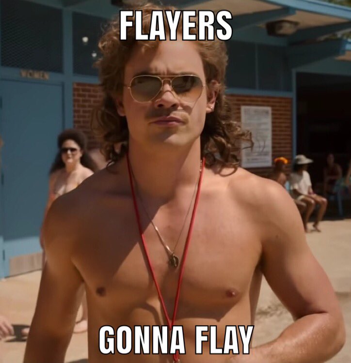 laura_hanley_'s tweet photo. And the flayers gonna flay flay flay flay #StrangerThings https://t.co/XnVIAcPBUT