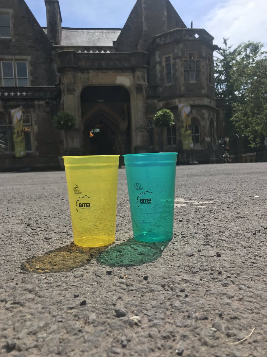 insolecourt's tweet photo. The @bitecardiff reusable cups have arrived! Save on #singleuseplastic and reuse these at the bars all day. £3 from our Visitor Centre #BiteCardiff https://t.co/yLJ4agZFhO