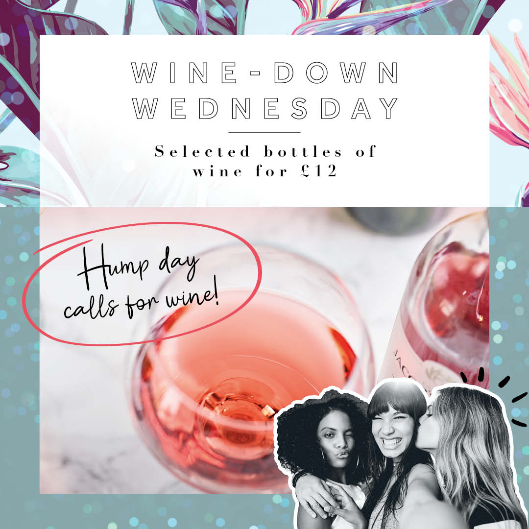 SlugLeeds's tweet photo. Wine-Down Wednesdays!!🍷

Get over #HumpDay the right way with selected bottles of wine only £12!

Including a light and dry Pinot Grigio, ripe and fruity NZ Sauv Blanc, rich deep Malbec &amp; sweet Californian White Zinfendel, plus many more

#WIneNot #WineDown #Leeds #LeedsBars https://t.co/8s6d1DA0H7