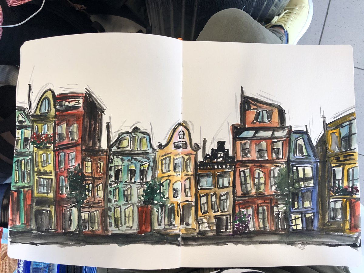 natalykogan's tweet photo. Actively practicingy joy during endless flight delays by trying to capture the essence of Amsterdam, where we just spent 3 glorious days #happinessisaskill https://t.co/5C4UUAjpC6