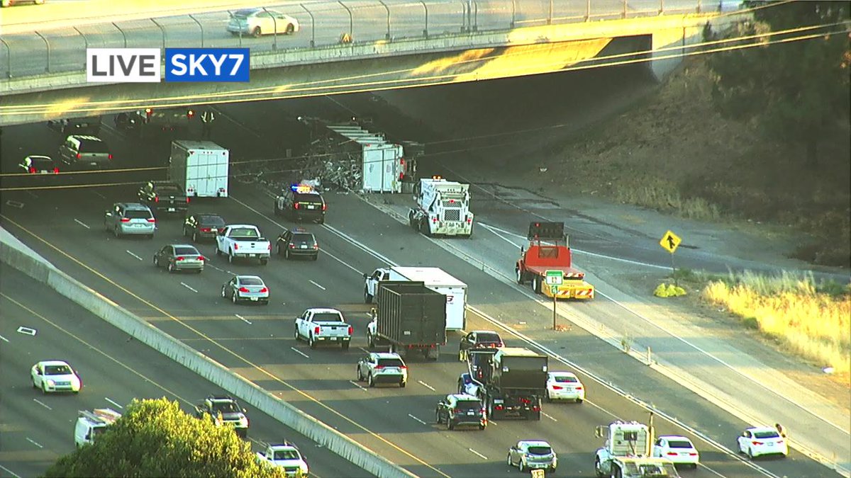 Sky7 over the **Sig Alert** in Milpitas area NB 880 at Montague Expy, only the on ramp is blocked, main lanes looking ok through area with just a slight slowdown.