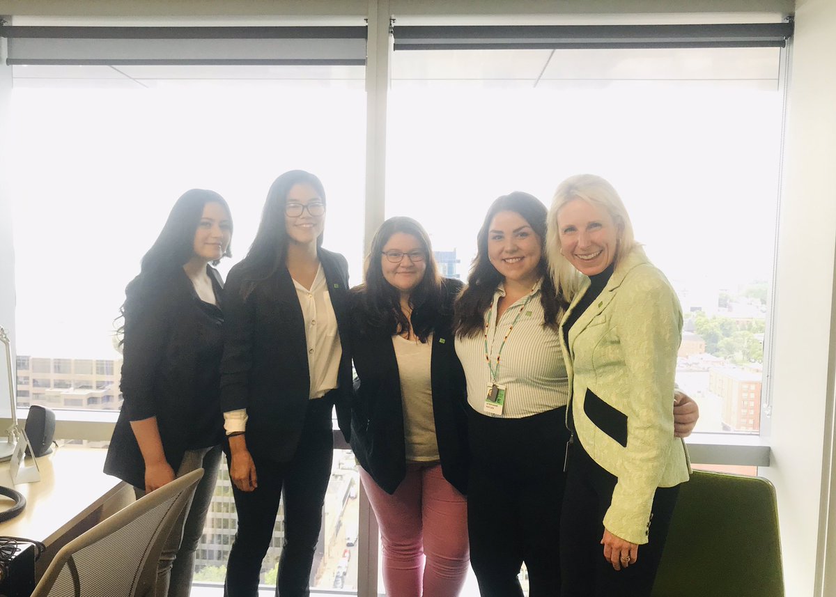 Inspiring morning with 4 emerging leaders - great to hear your stories &amp; success from the <a href="/TD_Canada/">TD (Canada)</a> Indigenous summer intern program. #BrightFuture