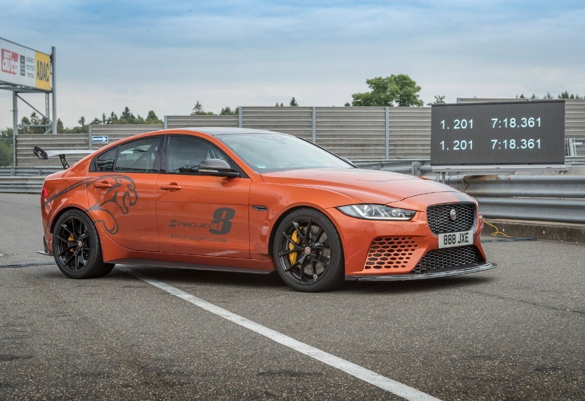 motorionline's tweet photo. #Jaguar XE SV Project 8: così ha migliorato il record sul giro al #Nurburgring [VIDEO]
 https://t.co/EO1lKMOdcP #XESVProject8 #JaguarXESVProject8 https://t.co/ll16ku0p74
