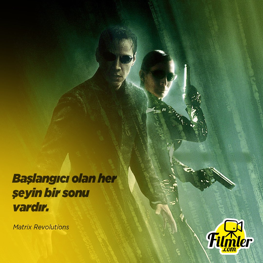 netflixtavsiye's tweet photo. 📣 "Başlangıcı olan her şeyin bir sonu vardır."
🎬 Matrix Revolutions
🗓️ Yapım Yılı : 2003
✍️ Tür : Bilim Kurgu
🏆 IMDB Puanı : 9.3

#Öneri #BilimKurgu #matrix #IMDB #matrixseries #IMDB #KeanuReeves #filmreplik #filmreplikleri #replik #matrixRevolutions https://t.co/ren6ZZTYs7
