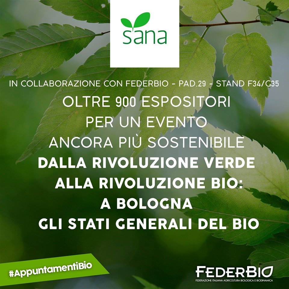 FederBio's tweet photo. #AppuntamentiBio
Convegni, workshop tecnici, divulgativi e scientifici per fare il punto sulle nuove sfide che attendono il #biologico.
Vi aspettiamo a Sana 💚 Pad.29 - Stand F34/G35
👉 https://t.co/33aSktSZX0
#IoScelgoBio #AgricolturaBiologica https://t.co/A5QiIp5p9J
