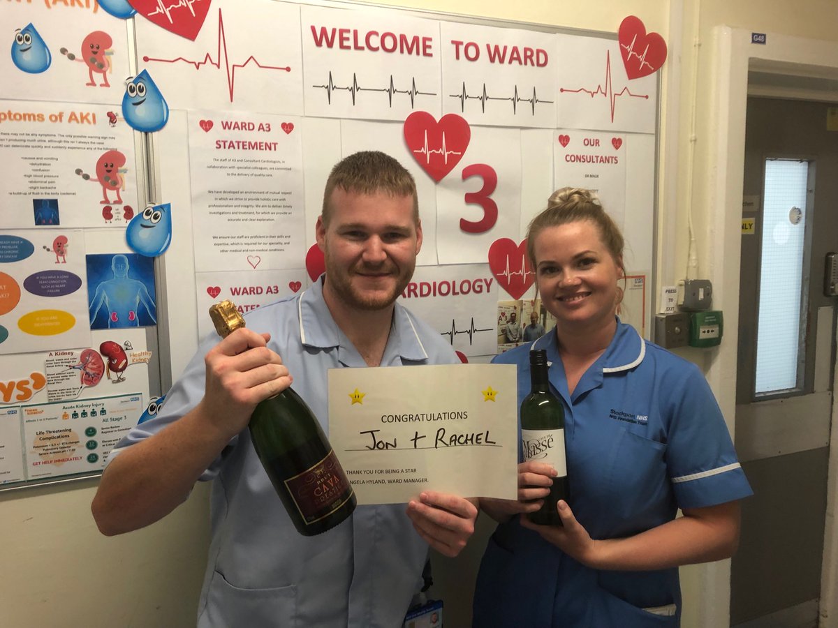 Cardiology stars 🌟🌟🌟 of the month for going above and beyond! Thank you both for all your hard work 🙂#@teamcardiology