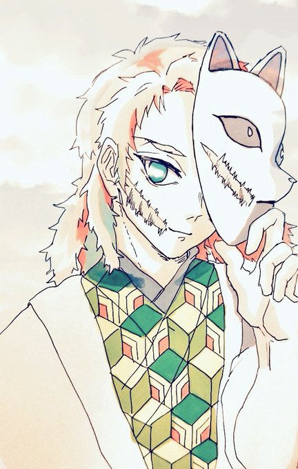 きしさんがTwitterに投稿した錆兎(鬼滅の刃)のイラスト。
