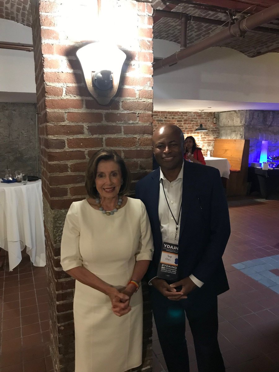 VoteVop's tweet photo. It was lovely to meet with @SpeakerPelosi during the 
@youngdems conference. In her address, she noted 60% of House Democrats are women, people of color or part of the LGBTQ community. We must continue to fight for equal representation. #YDAIND https://t.co/yBAuFv0sa2