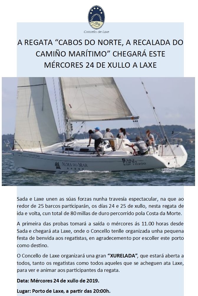 playadelaxe's tweet photo. Hoxe imos de xurelada ao porto de Laxe!!! #CostadaMorte #Vela https://t.co/254aXcaQfm