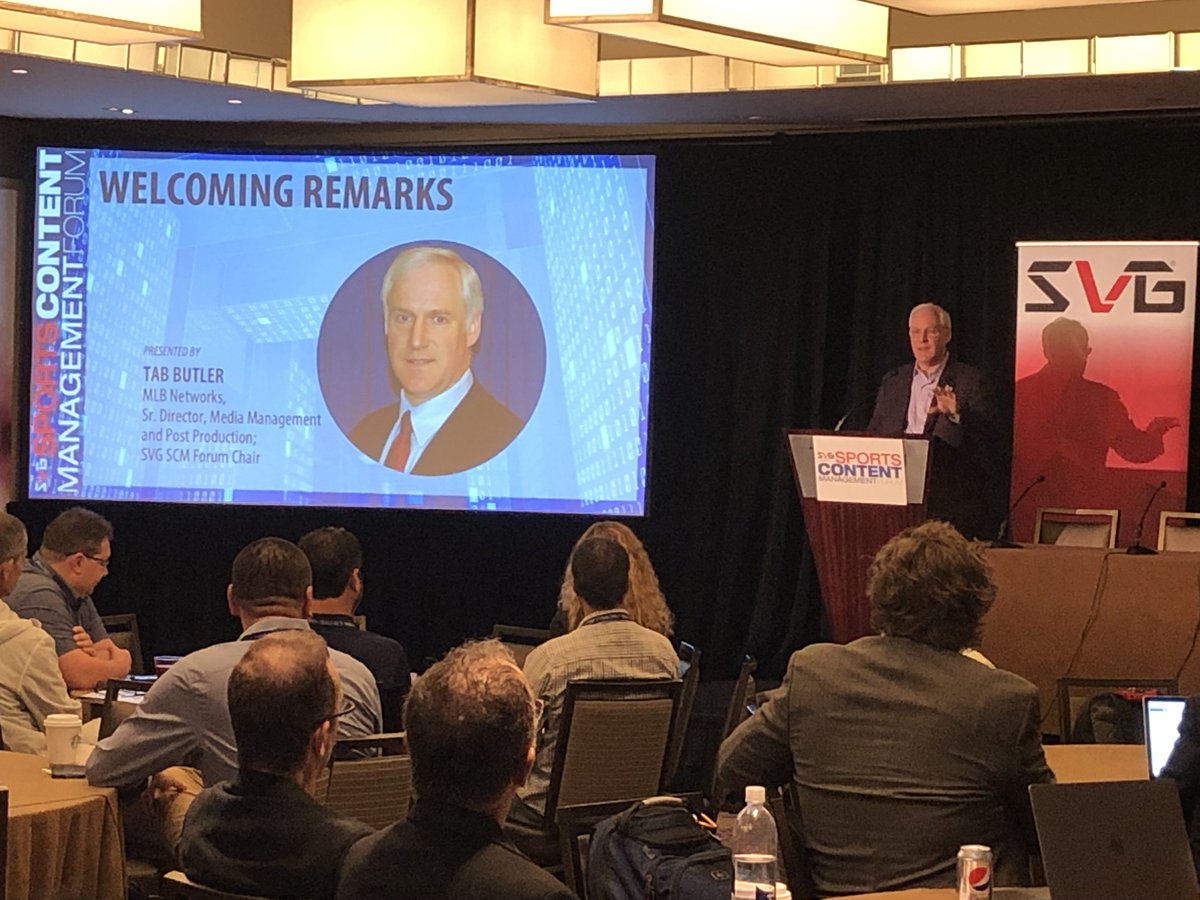 sportsvideo's tweet image. Our SVG Sports Content Management Forum is underway in New York! Kicking things off is our title sponsor @QuantumCorp and our event chairman, Tab Butler of @MLBNetwork. #SVGscm