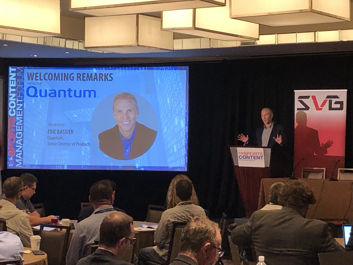 sportsvideo's tweet image. Our SVG Sports Content Management Forum is underway in New York! Kicking things off is our title sponsor @QuantumCorp and our event chairman, Tab Butler of @MLBNetwork. #SVGscm