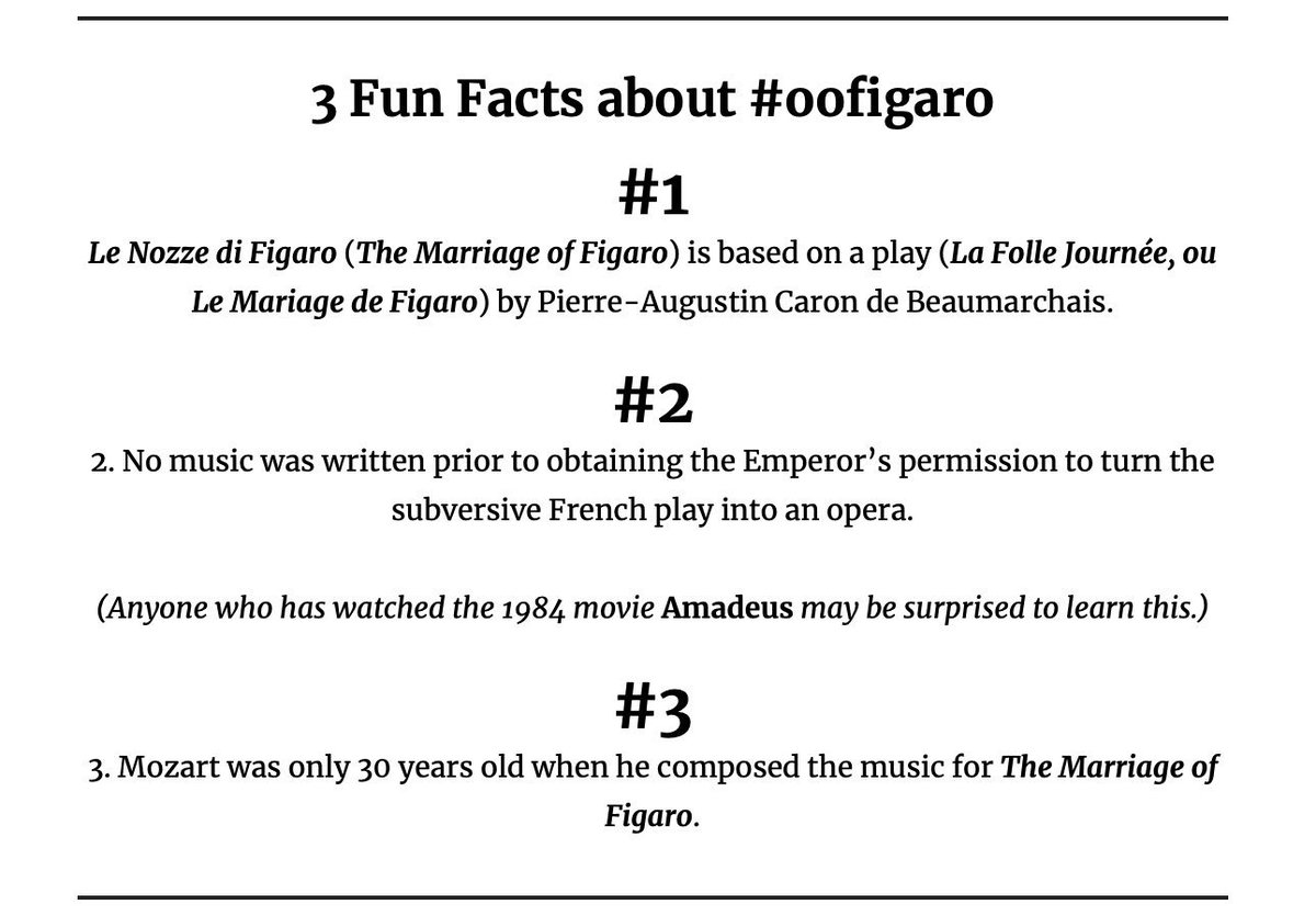 Did you know???
#operaorlando #opera #orlando #marriageoffigaro #oofigaro #DidYouKnow #Mozart