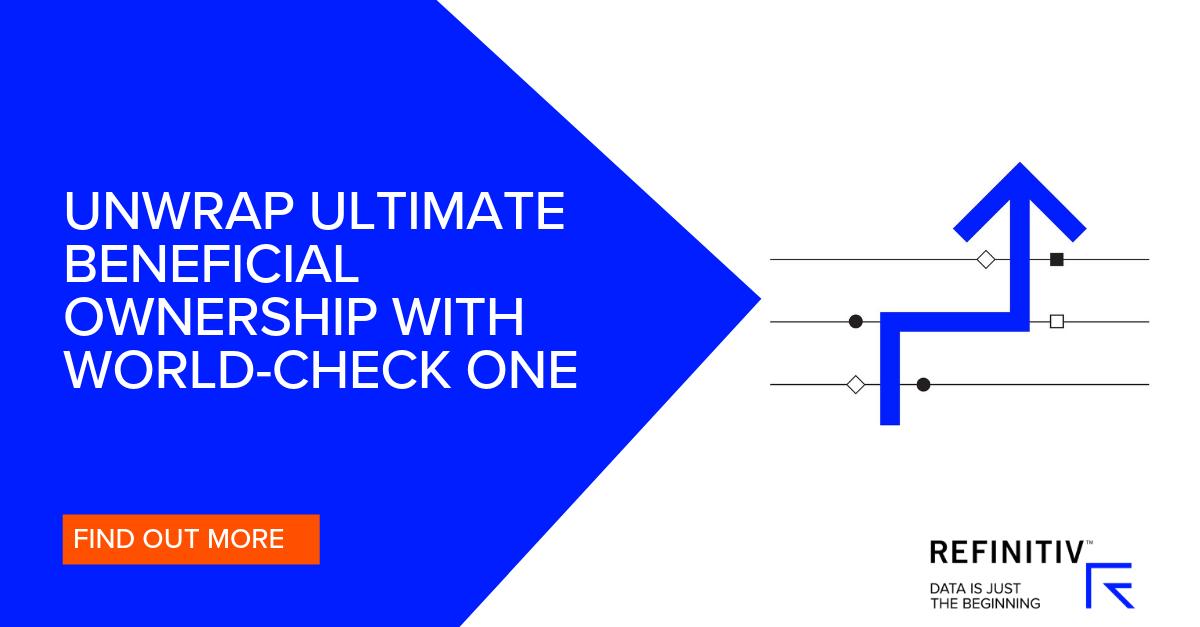 RiskManagement's tweet photo. Identify and validate beneficial ownership with @Refinitiv’s World-Check One. https://t.co/GmTMnjJjls #FightFinancialCrime https://t.co/qlbAPcjPXZ