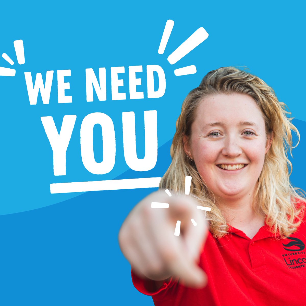 ✨ Be a part of making the student experience the best it can be ✨

Become an SU Volunteer!

- Help new students move into their accommodation,
- Be a part of the biggest SU events,
- You can even help Swanny make his way around campus!

APPLY NOW: lincolnsu.com/weneedyou