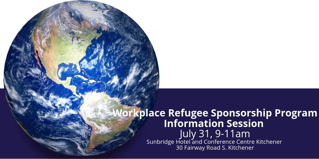 ImmigrationWR's tweet photo. #employersWR are you interested in sponsoring or hiring refugees? Yes? So you should attend this info session about a great opp for a Workplace Refugee Sponsorship Program, hosted by @WorkforceWWD @ImmigrationWR @RefugeeHub  &amp; @mccorg,  JUL31. Registration https://t.co/DoMasecxCo https://t.co/0UWKc4EtwD