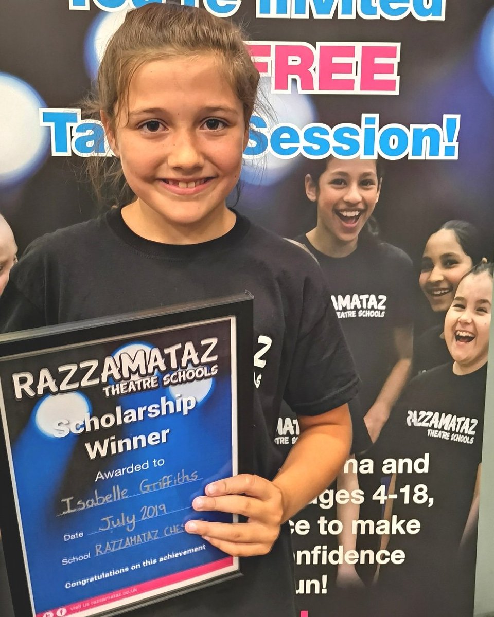 Huge well done to Isabelle, this year's stage scholarship winner at Razz Chester! She gave an impressive singing audition to win a full year's scholarship with us worth up to £800 with <a href="/TheStage/">The Stage</a> <a href="/razzschools/">Razzamataz Theatre Schools</a> well done Izzy! #scholarship #singer