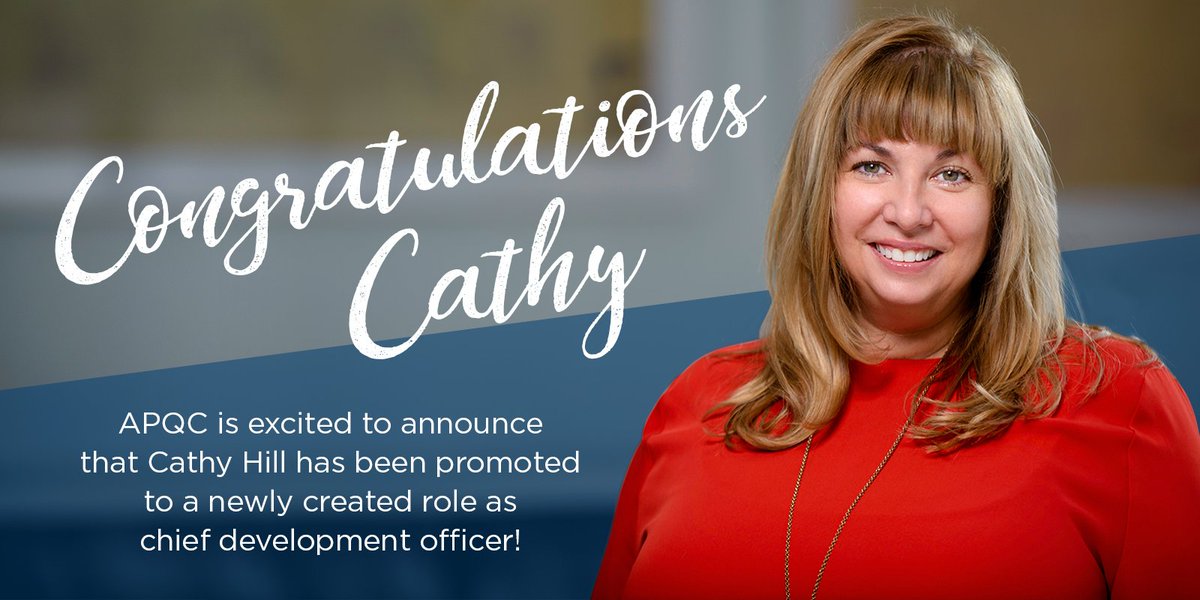 APQC is excited to announce that Cathy Hill has been promoted to a newly created role as chief development officer. Congratulations Cathy! zurl.co/yshr