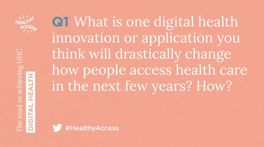 devex's tweet photo. Q1: What is one digital health innovation or application you think will drastically change how people access health care in the next few years? How?
#HealthyAccess https://t.co/waQFXu8Db6